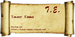 Tauer Emma névjegykártya